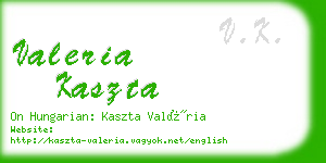 valeria kaszta business card